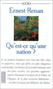 book cover of Qu'est-ce qu'une une by Ernest Renan