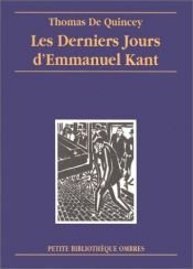 book cover of Los últimos días de Emmanuel Kant by Thomas De Quincey