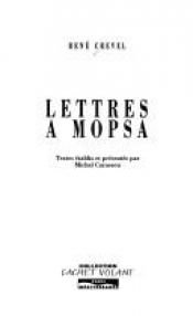 book cover of Lettres à Mopsa by René Crevel