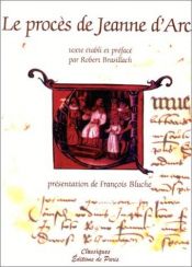 book cover of Le Procès de Jeanne d'Arc by Robert Brasillach