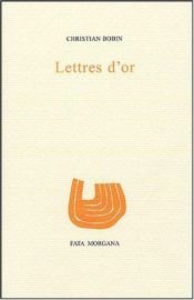 book cover of Lettres d'or by Christian Bobin