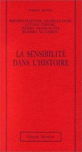 book cover of La sensibilité dans l'histoire by Roger Chartier