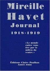 book cover of Journal 1918-1919 by Mireille Havet