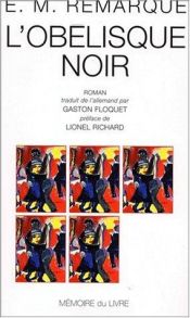 book cover of L'obélisque noir by Erich Maria Remarque