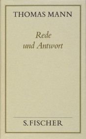 book cover of Rede und Antwort by Thomas Mann