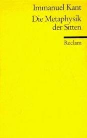 book cover of Die Metaphysik der Sitten by Immanuel Kant