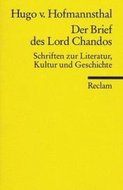 book cover of Brief des Lord Chandos by Hugo von Hofmannsthal|John Banville