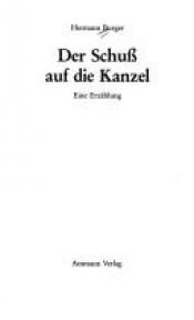 book cover of Der Schuß auf die Kanzel by Hermann Burger