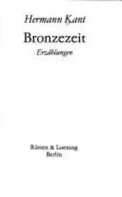 book cover of Bronzezeit by Hermann Kant