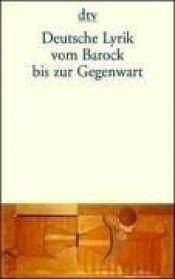 book cover of Deutsche Lyrik. Vom Barock bis zur Gegenwart by Gerhard Hay|Sibylle von Steinsdorff