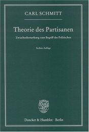 book cover of Theorie des Partisanen by Carl Schmitt