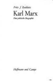 book cover of Karl Marx : a political biography by Fritz J. Raddatz