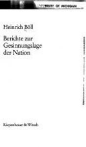 book cover of Berichte zur Gesinnungslage der Nation by Heinrich Böll