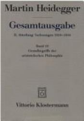 book cover of Basic concepts of Aristotelian philosophy by Martin Heidegger