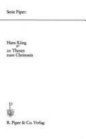 book cover of 20 Thesen zum Christsein by 漢斯·昆