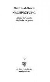 book cover of Nachprüfung. Aufsätze über dt. Schriftsteller von gestern by Marsels Reihs-Ranickis