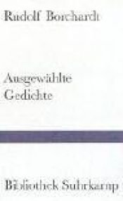 book cover of Ausgewählte Gedichte (Hrsg. v. Th. W. Adorno) by Rudolf Borchardt