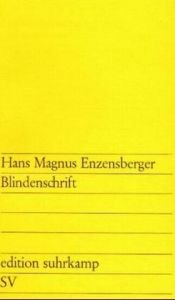 book cover of Blindenschrift by Hans Magnus Enzensberger
