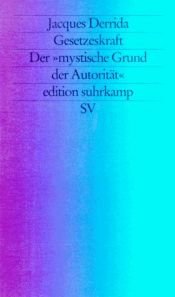 book cover of Gesetzeskraft by Jacques Derrida