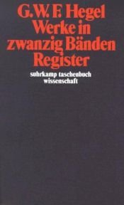 book cover of Werke 21: Werke in zwanzig Bänden - Register by Georg W. Hegel
