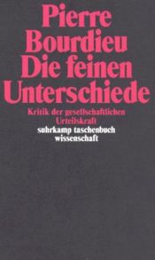 book cover of Die feinen Unterschiede by Pierre Bourdieu
