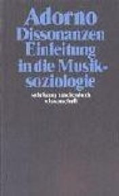 book cover of Dissonanzen. Einleitung in die Musiksoziologie by Theodor Adorno
