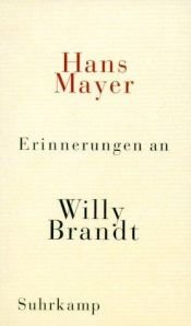 book cover of Erinnerungen an Willy Brandt by Hans Mayer