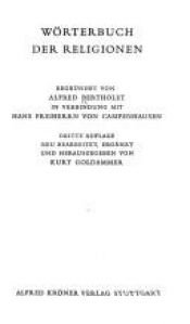 book cover of Wörterbuch der Religionen... by Alfred Bertholet