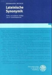 book cover of Lateinische Synonymik (Sprachwissenschaftliche Studienbücher) by Hermann Menge