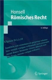 book cover of Römisches Recht (Springer Lehrbuch) by Heinrich Honsell