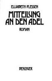 book cover of Mitteilung an den Adel (6247 563) by Elisabeth Plessen