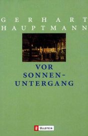 book cover of Vor Sonnenuntergang by Gerhart Hauptmann