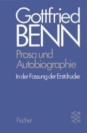 book cover of Werkausgabe II. Prosa und Autobiographie in der Fassung der Erstdrucke. by ゴットフリート・ベン