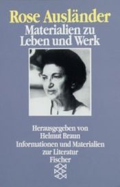 book cover of Rose Ausländer : Materialien zu Leben und Werk by Rose Ausländer