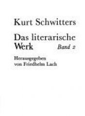 book cover of Prosa 1931 - 1948 by Kurt Schwitters