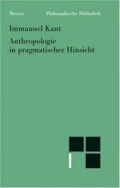 book cover of Anthropologie in pragmatischer Hinsicht by Immanuel Kant
