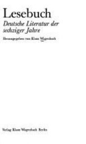 book cover of Lesebuch. Deutsche Literatur der sechziger Jahre by Klaus Wagenbach