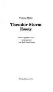book cover of Theodor-Storm-Essay by Thomas Mann