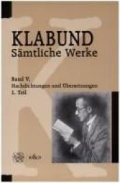 book cover of Sämtliche Werke: Lyrik Erster Teil: Bd I by Klabund