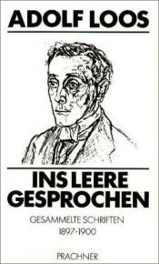 book cover of Ins Leere gesprochen by Adolf Loos