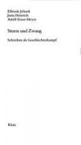 book cover of Sturm und Zwang. Schreiben als Geschlechterkampf by Elfriede Jelinek
