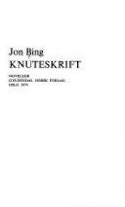 book cover of Knuteskrift : Noveller by Jon Bing