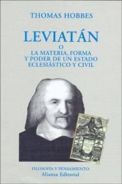 book cover of Leviatán by Thomas Hobbes