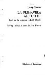 book cover of La primavera al poblet: text de la primera edició (1935) by Josep Carner