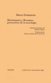 book cover of Montesquieu et Rousseau, précurseurs de la sociologie by Emile Durkheim