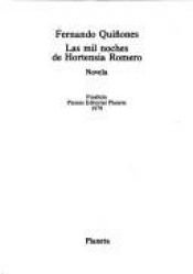 book cover of Las mil noches de Hortensia Romero by Fernando Quiñones