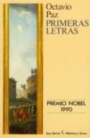 book cover of Primeras letras: (1931-1943) by Octavio Paz