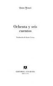 book cover of Vuitanta-sis contes (Biblioteca minima) by Quim Monzó