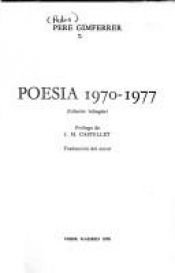 book cover of Poesía 1970-1977 by Pere Gimferrer