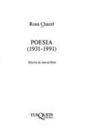 book cover of Poesía (1931-1991) by Rosa Chacel